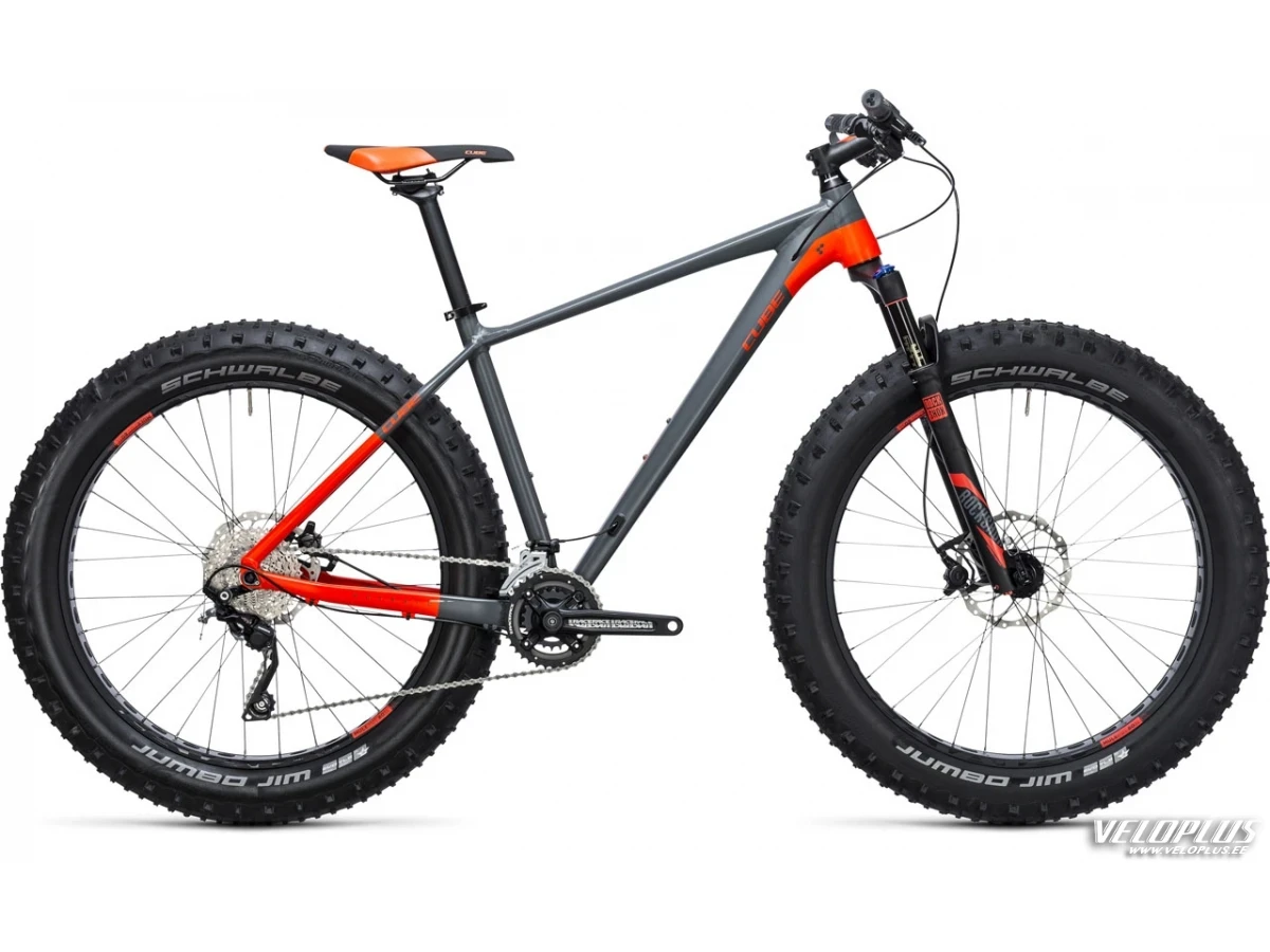 Bike Cube Nutrail grey´n´flashred 17"