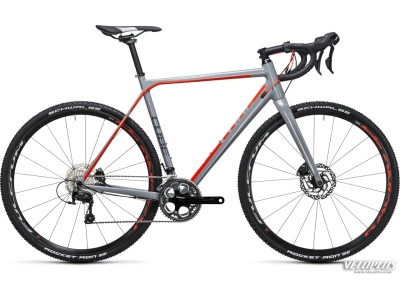 Ratas Cube Cross Race Pro hall-punane 56 cm