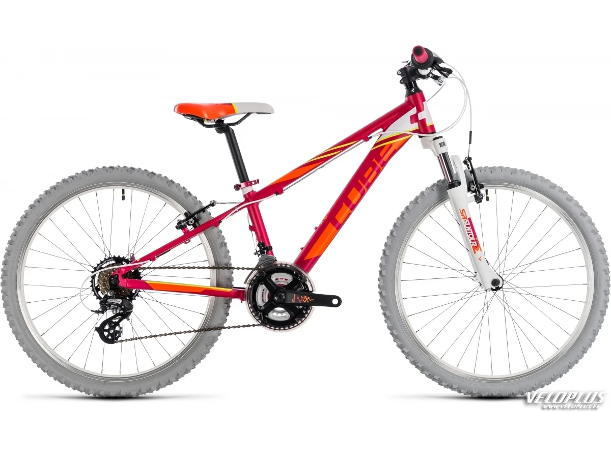 Bike Cube Kid 240 girl berry-white 24"