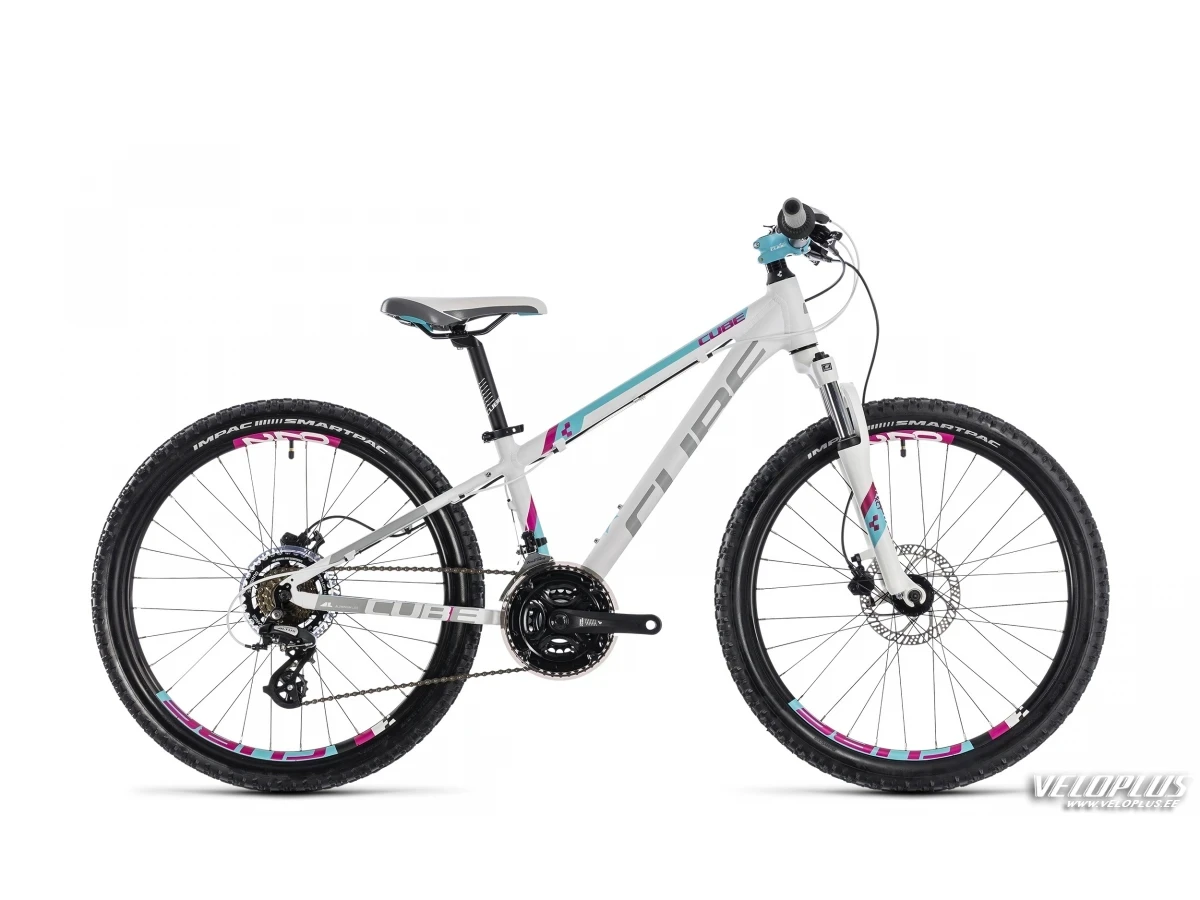 Bike Cube Kid 240 Disc girl white´n´aqua 24"