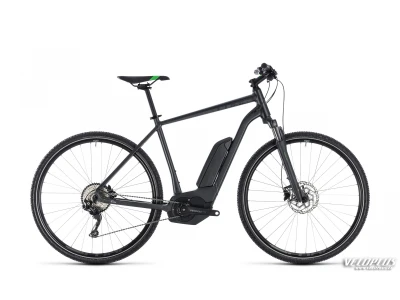 Elektriratas Cube Cross Hybrid Pro 500 hall-roheline 54cm