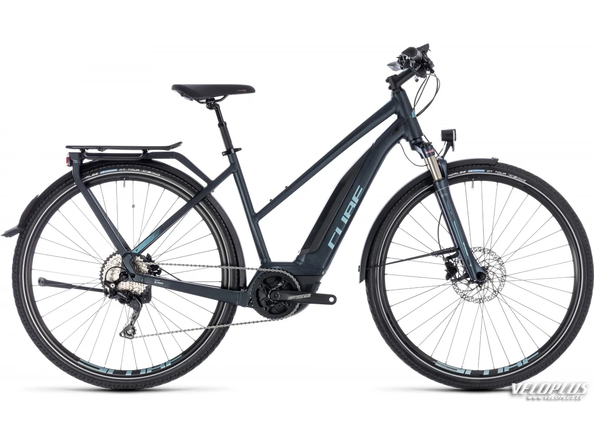 Elektriratas Cube Touring Hybrid Pro 400 hall-sinine Trapeze 50 cm