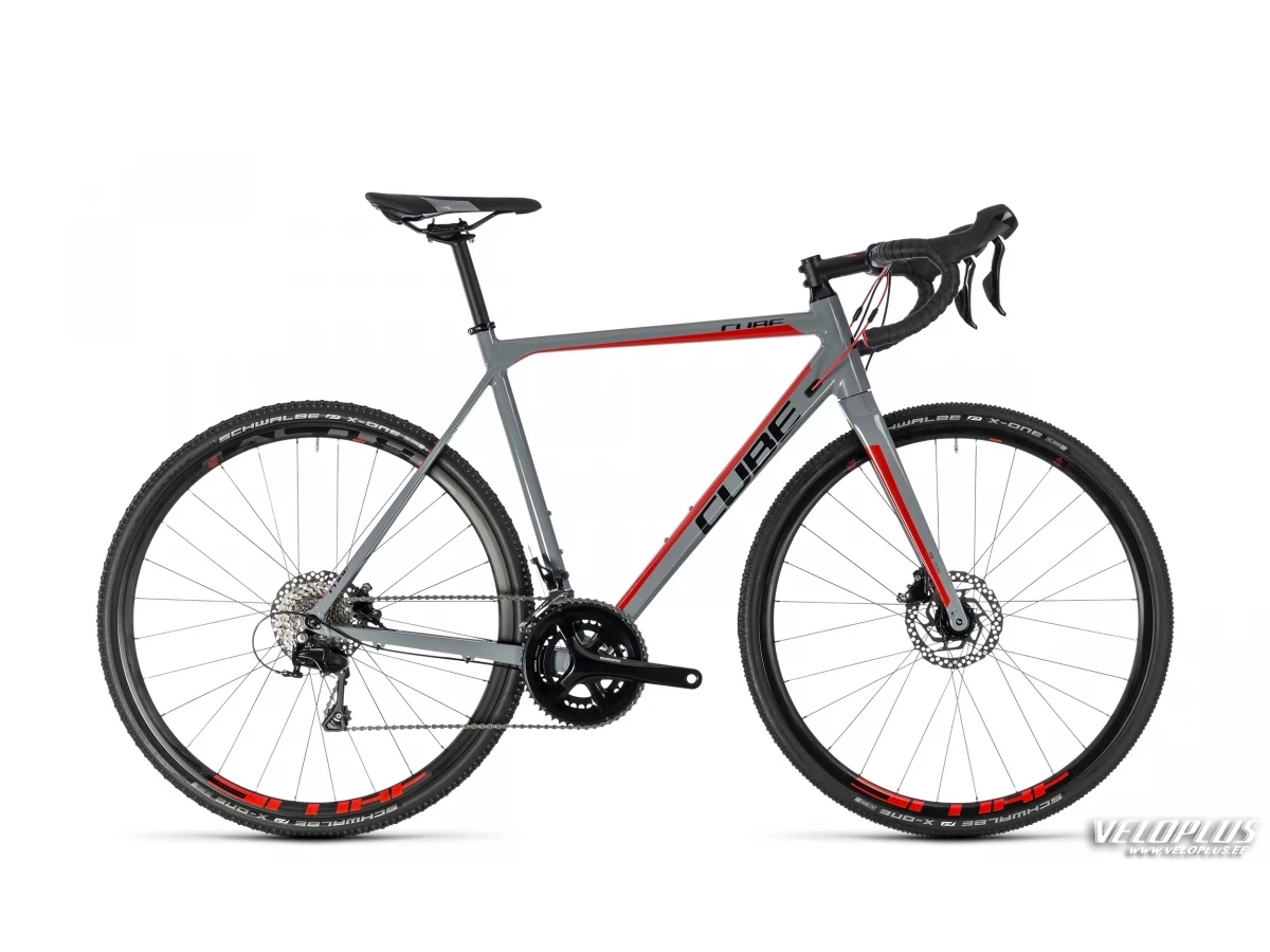 Ratas Cube Cross Race Pro hall-punane 53 cm