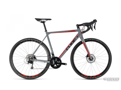 Ratas Cube Cross Race Pro hall-punane 53 cm