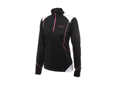 Shirt Craft half zip black-white-fuchsia woman L
