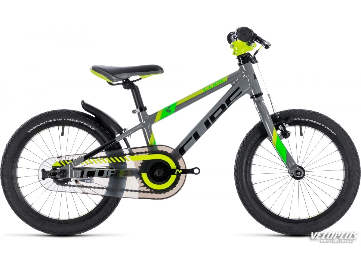 Bike Cube Kid 160 grey-n-green-n-kiwi 16"