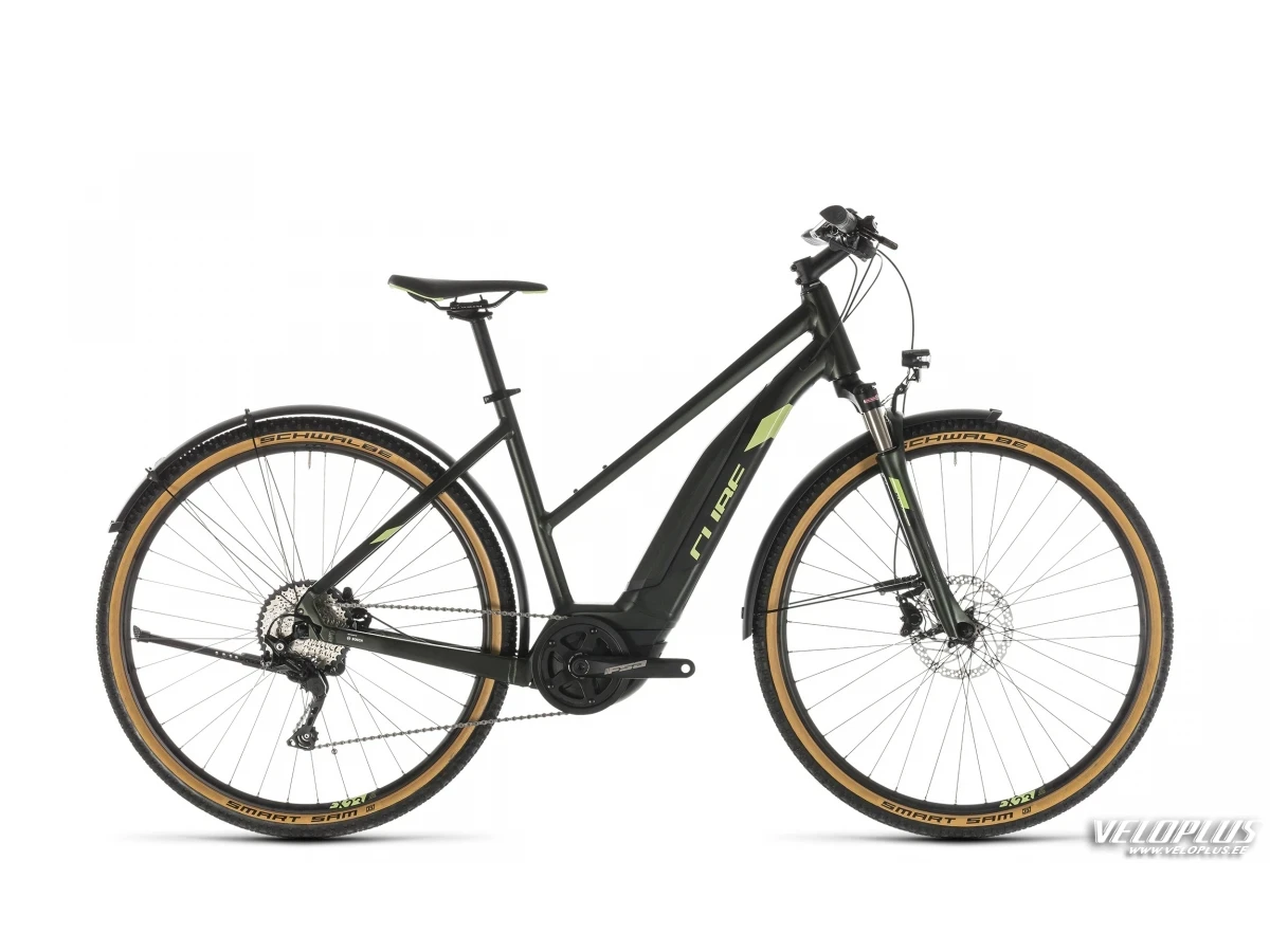 Elektriratas Cube Cross Hybrid EXC 500 Allroad roheline-roheline Trapeze 46 cm