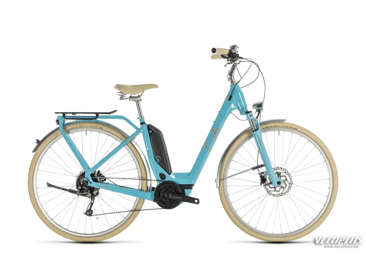 Bike Cube Elly Ride Hybrid 400 aqua-n-orange Easy Entry 46 cm
