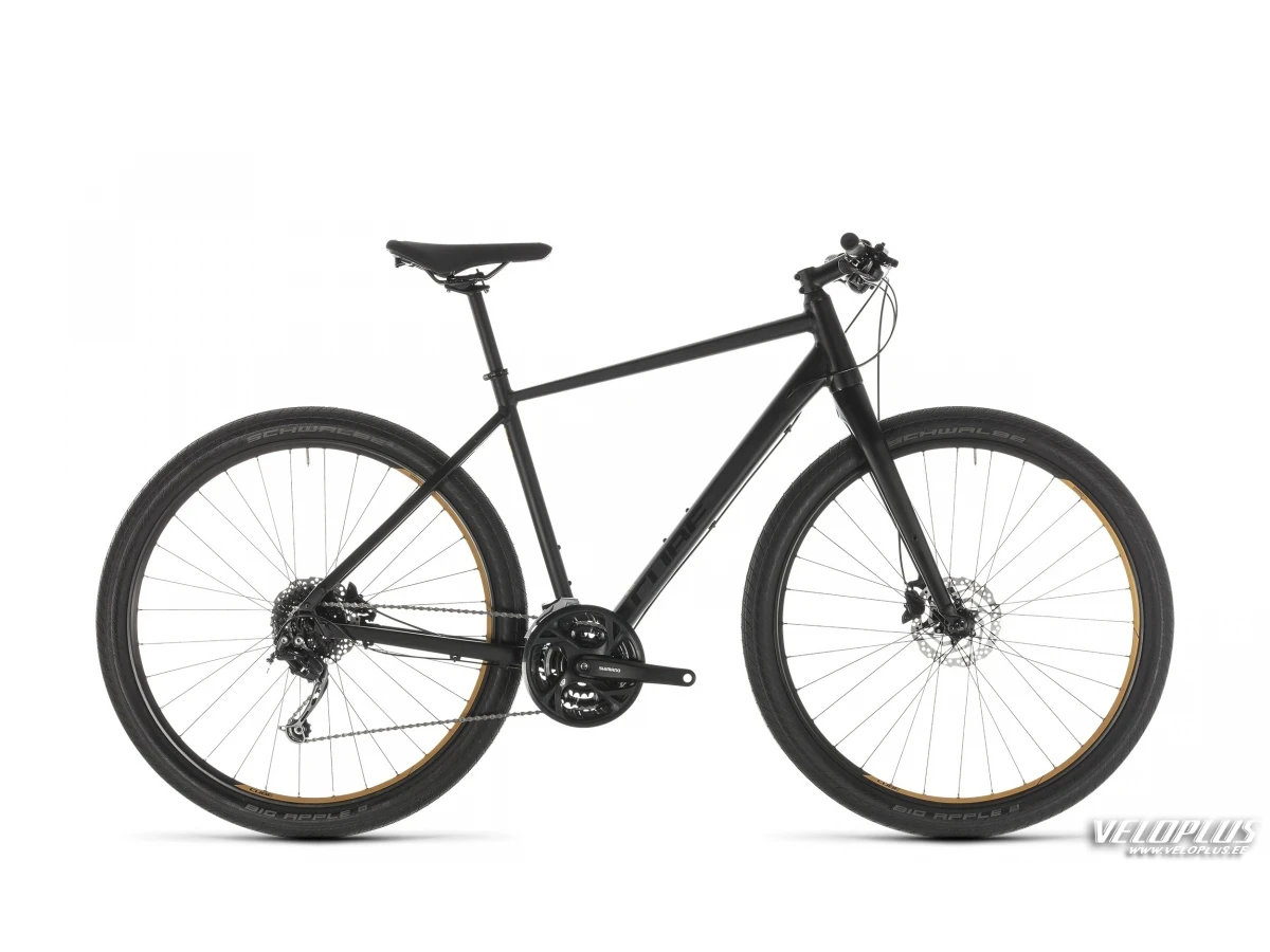 Bike Cube Hyde black-n-yellow 58 cm