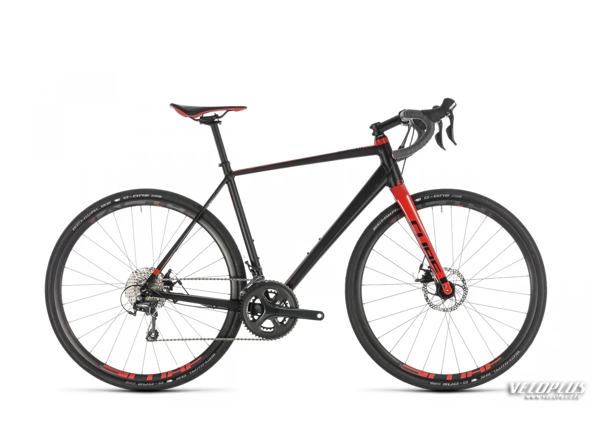 Bike Cube Nuroad Pro black-n-red 53 cm