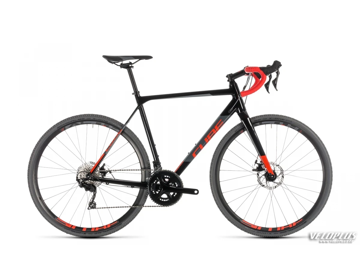 Ratas Cube Cross Race must-punane 58 cm
