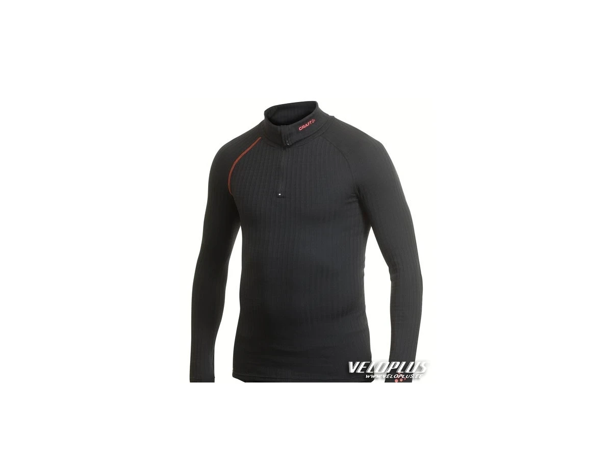 Undershirt Craft Active Extreme Zip Turtleneck long sleeve Men black/platinum L