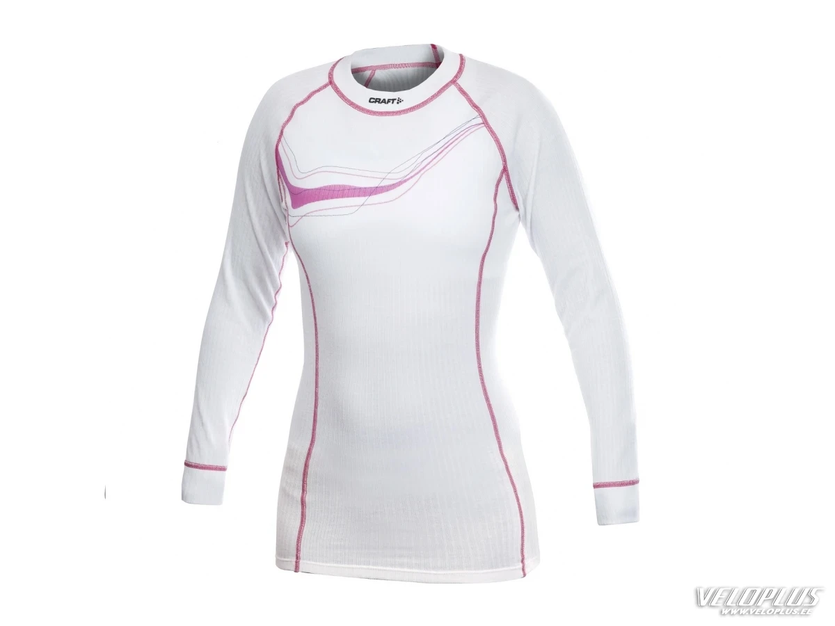 Undershirt Craft Active Full Crewneck woman long white/metro print L