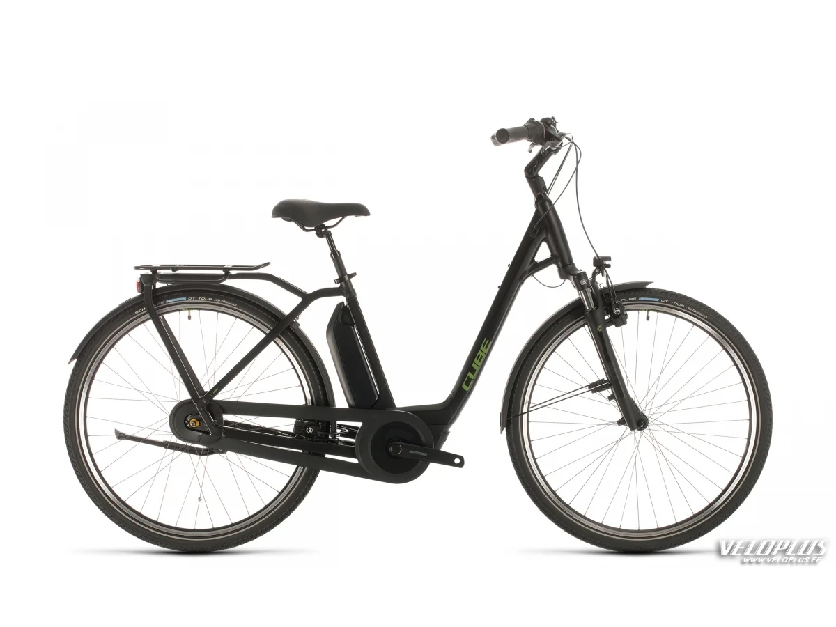 Bike Cube Town Hybrid Pro RT 400 black´n´green Lady EE 50cm