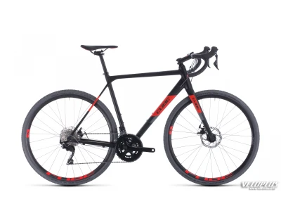 Ratas Cube Cross Race must-punane 56cm