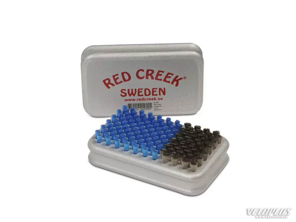 Hand brush RED CREEK RACING SILVER COMBI Steel ultrafine + blue nylon