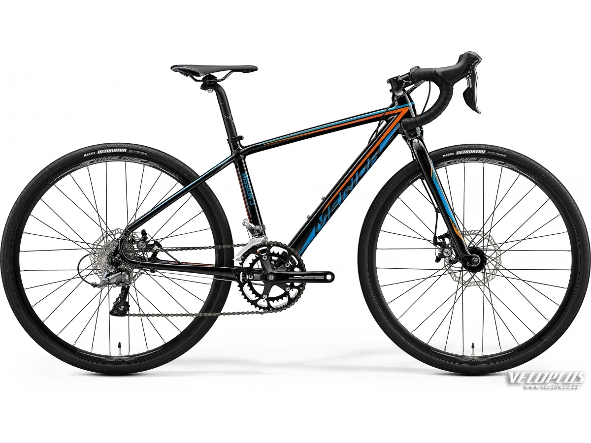Junior road bike Merida Mission J.Road 4S black (orange/blue)