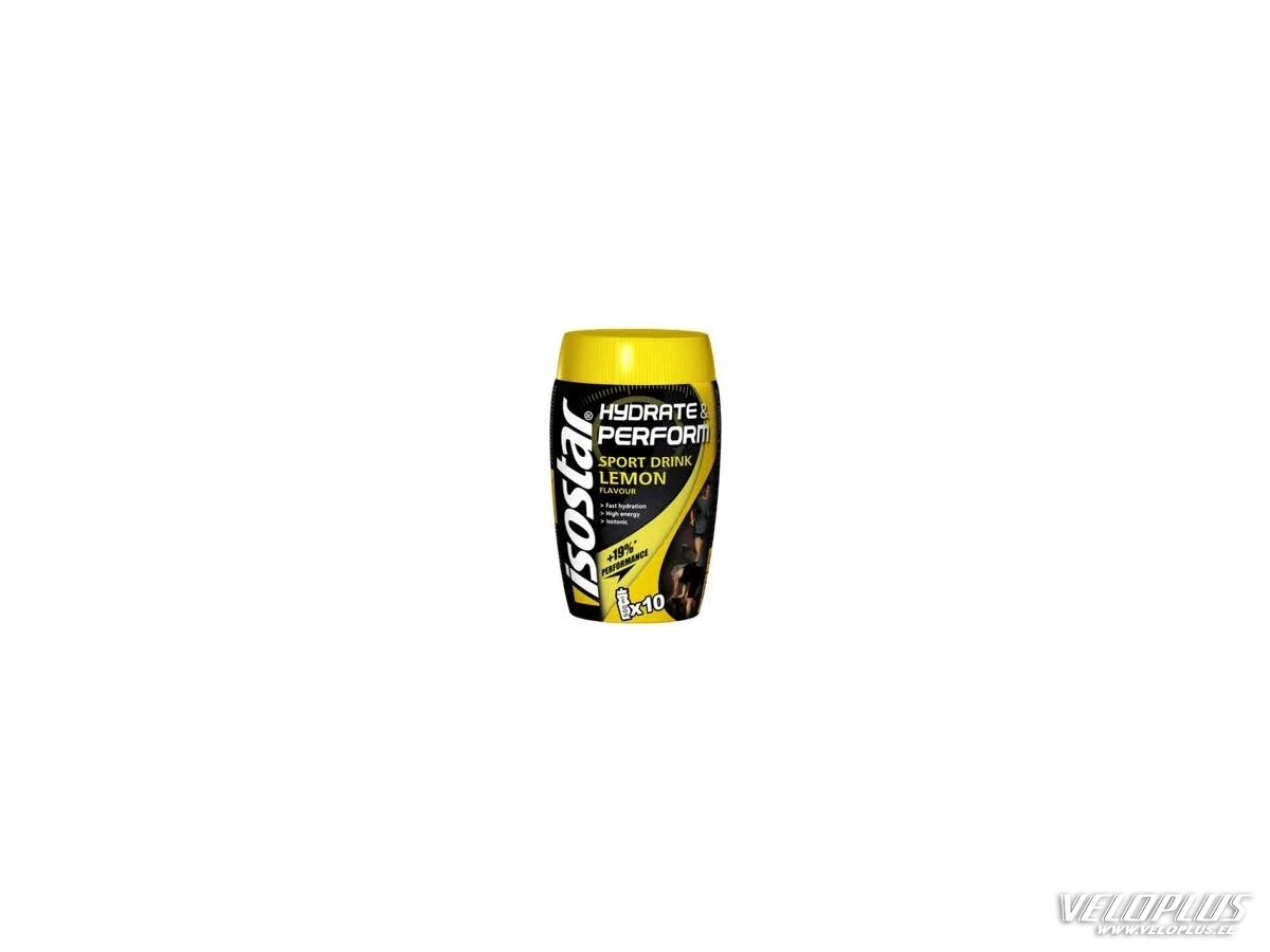 Joogipulber Isostar Hydrate&Perform sidrunimaitseline + joogipudel