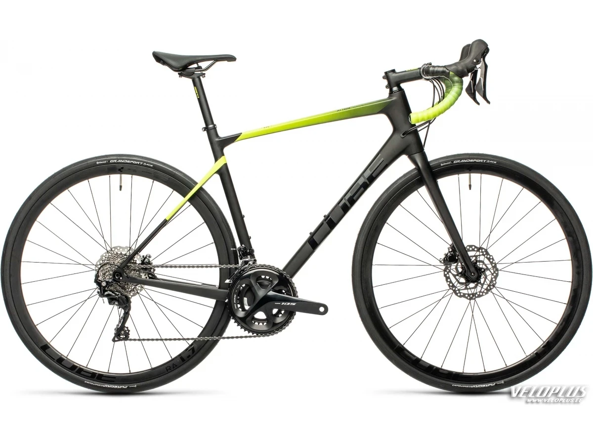 Ratas Cube Attain GTC Race carbon-kollane 58 cm