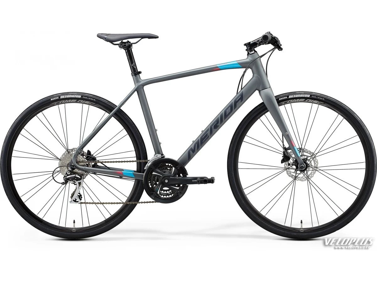 Polkupyörä Merida Speeder 100 matta viileä harmaa-sinipunainen XL(59)