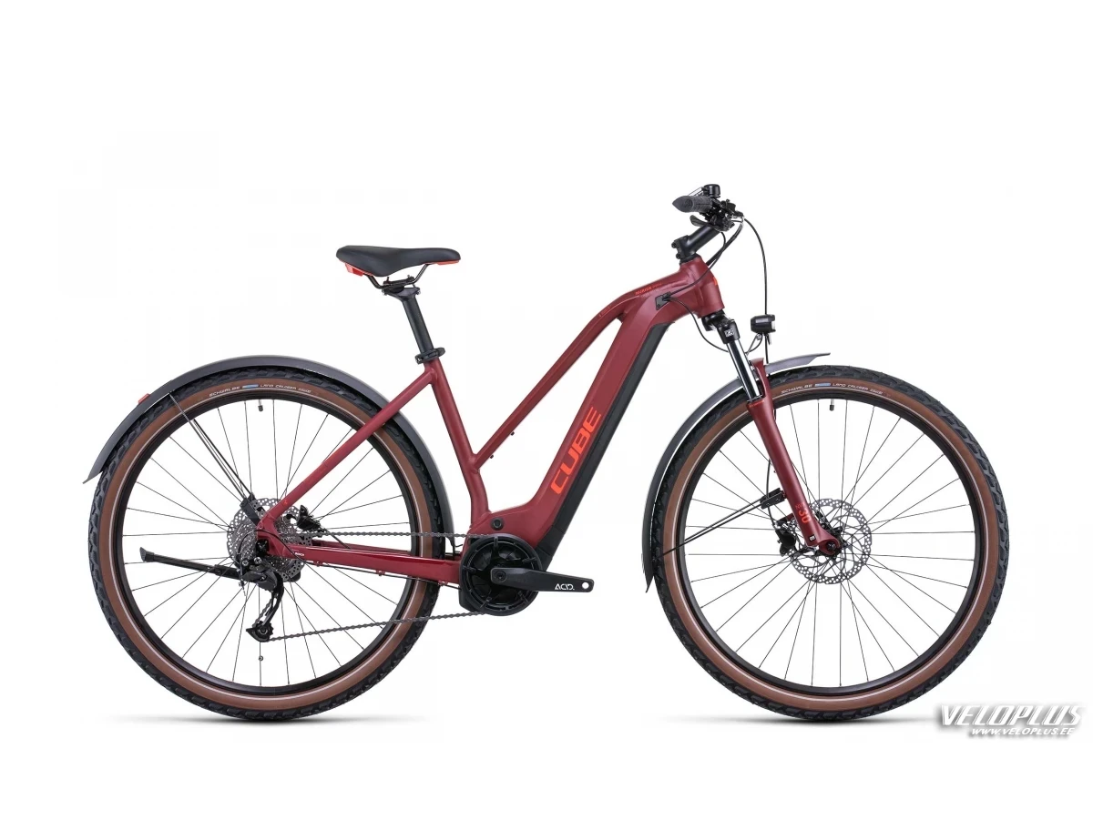 Ratas Cube Nuride Hybrid Performance 625 Allroad darkred´n´red Trapeze 50 cm / S