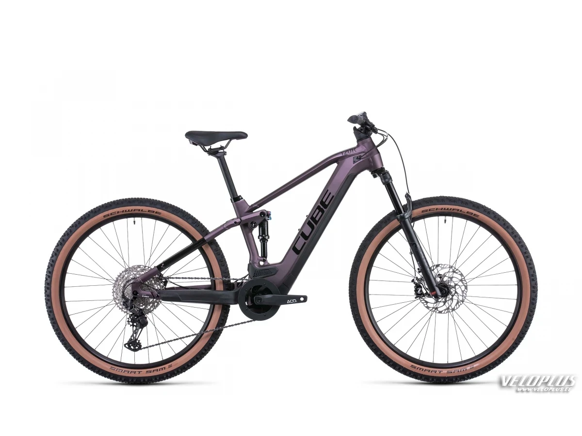 Ratas Cube Stereo Hybrid 120 Race 625 smokylilac´n´black 20" / 29 / L