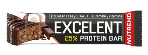 Olbaltumvielu batoniņš Nutrend Excelent Bar 85 g šokolāde-kokoss