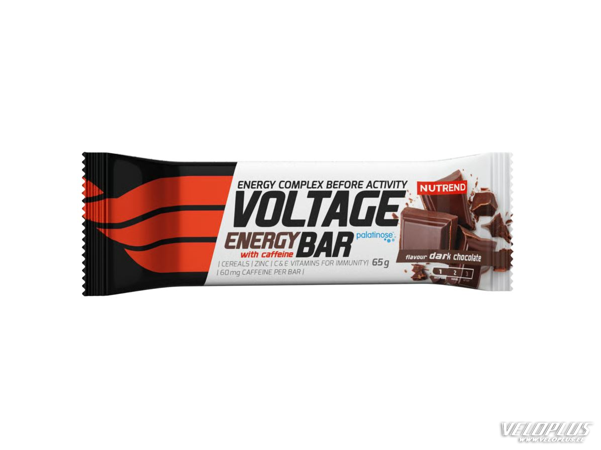 Energiabatoon Nutrend Voltage Energy 65 g tume šokolaad, kofeiiniga