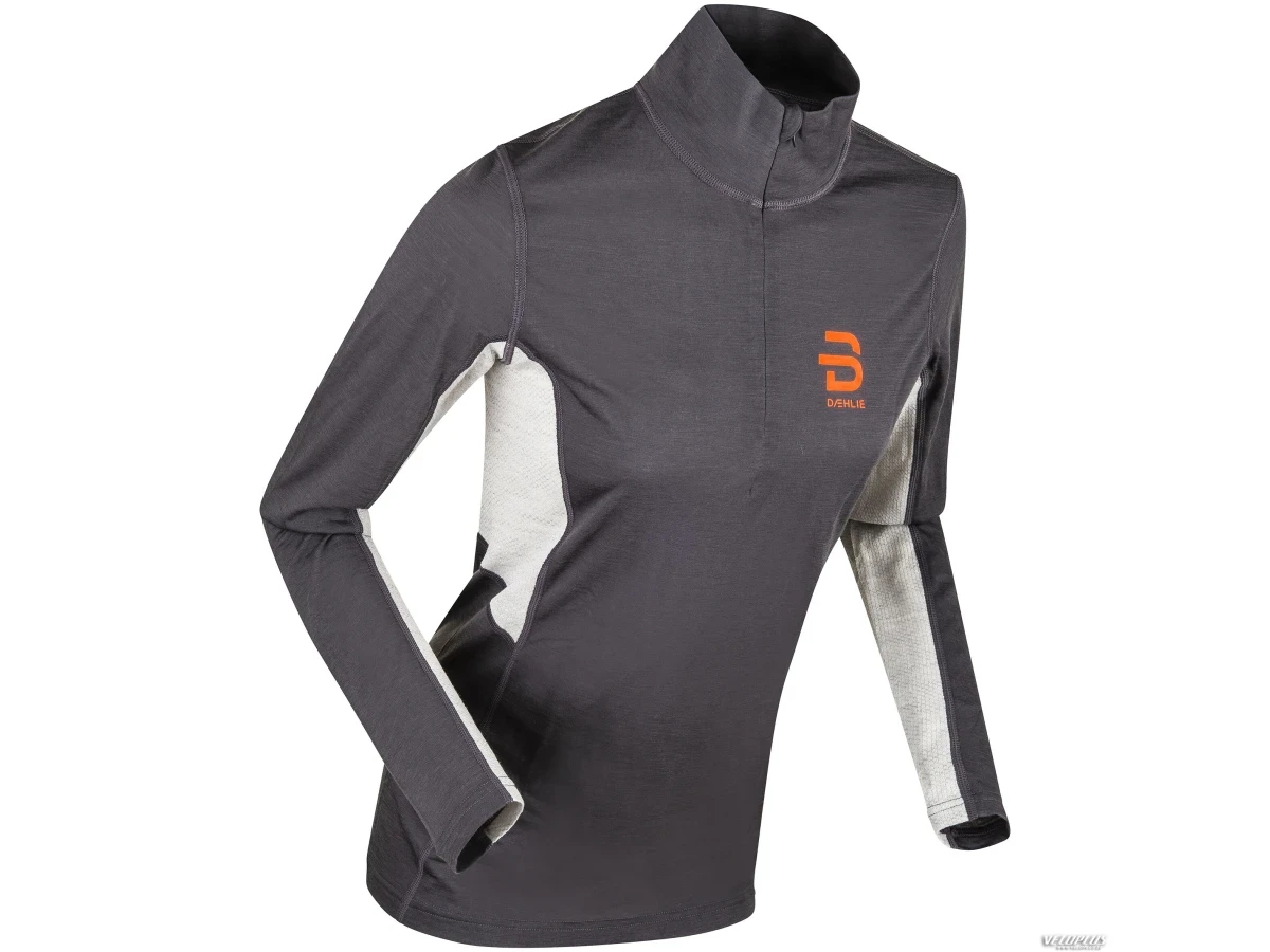 B/DAEHLIE TRAINING WOOL LS HALF ZIP WMN iron M