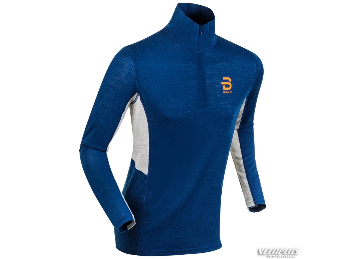 B/DAEHLIE TRAINING WOOL LS HALF ZIP MEN estate blue S