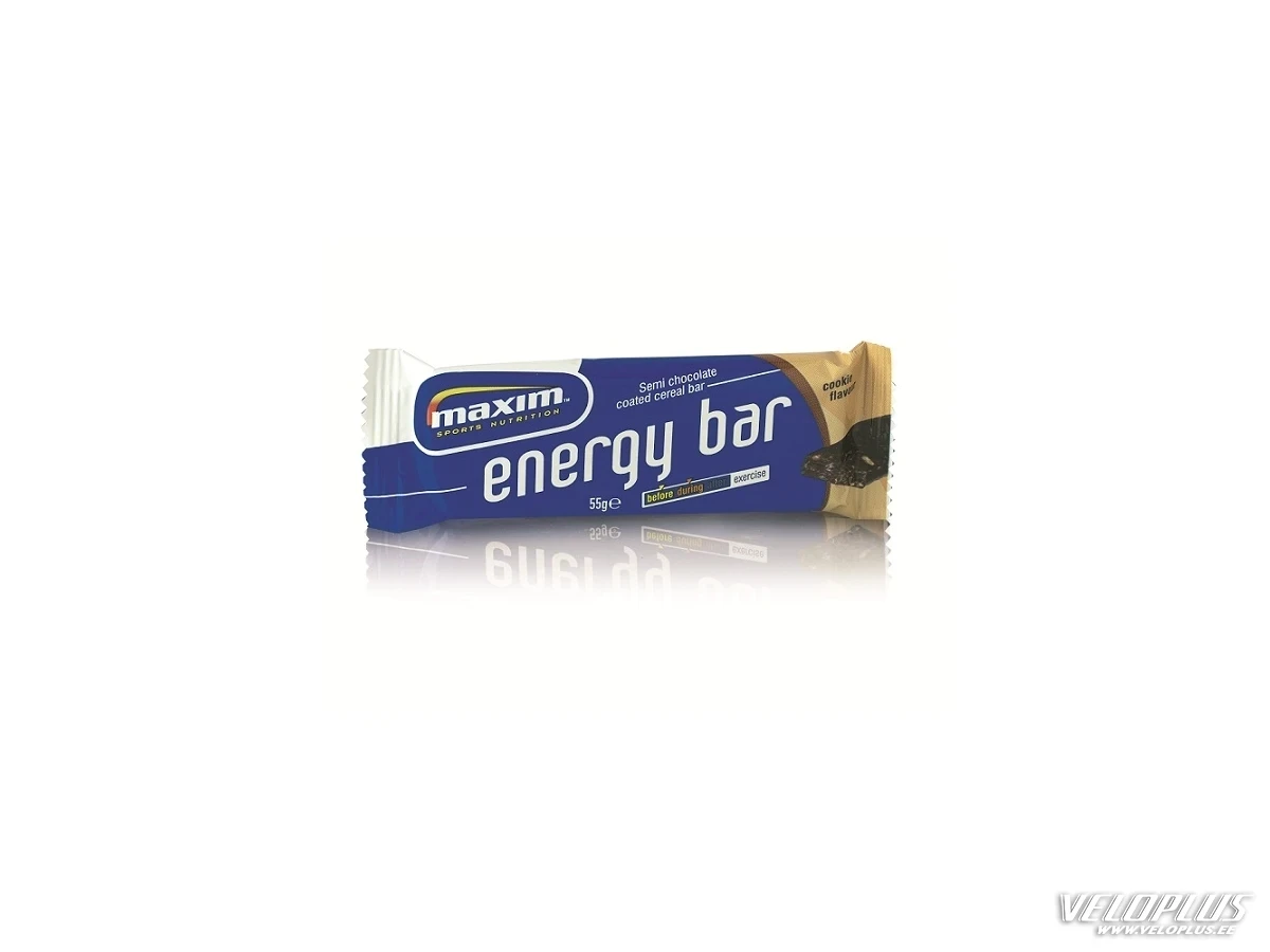 Maxim energy bar chocolate & cookie flavoured 55g