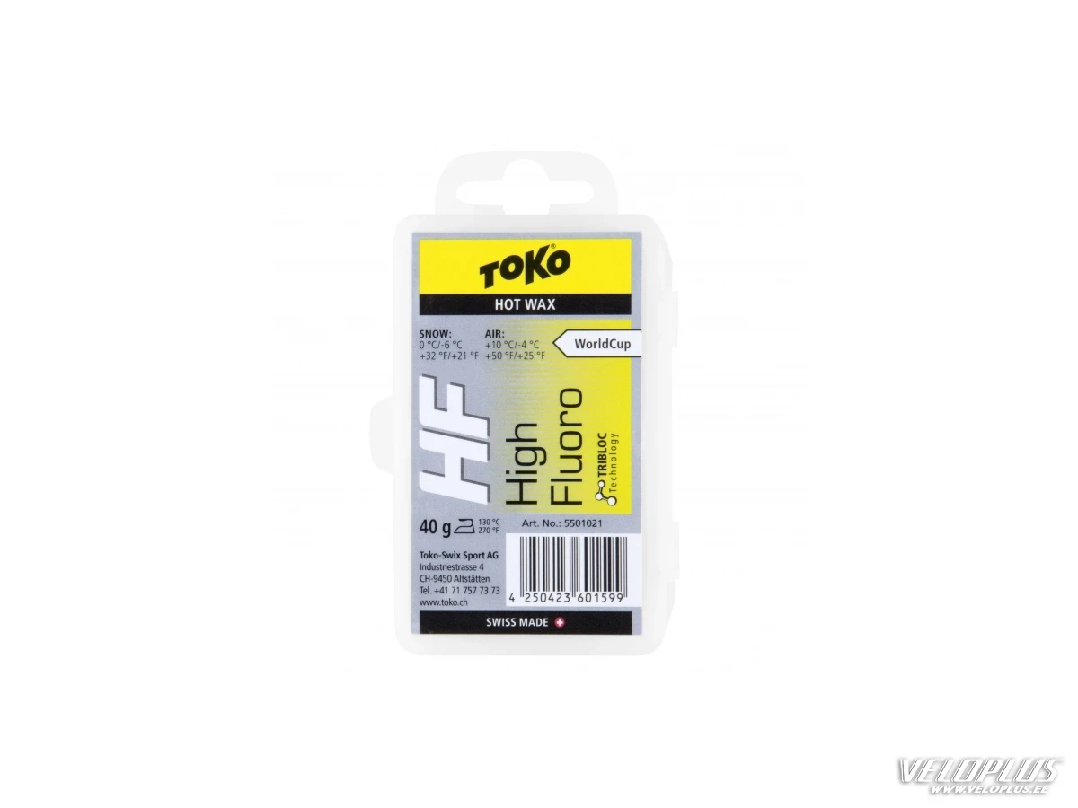 (単品販売)TOKO HF Dibloc Yellow RSS 167g残り3個 Toko ski wax HF Tribloc yellow 0 to -6 - Veloplus