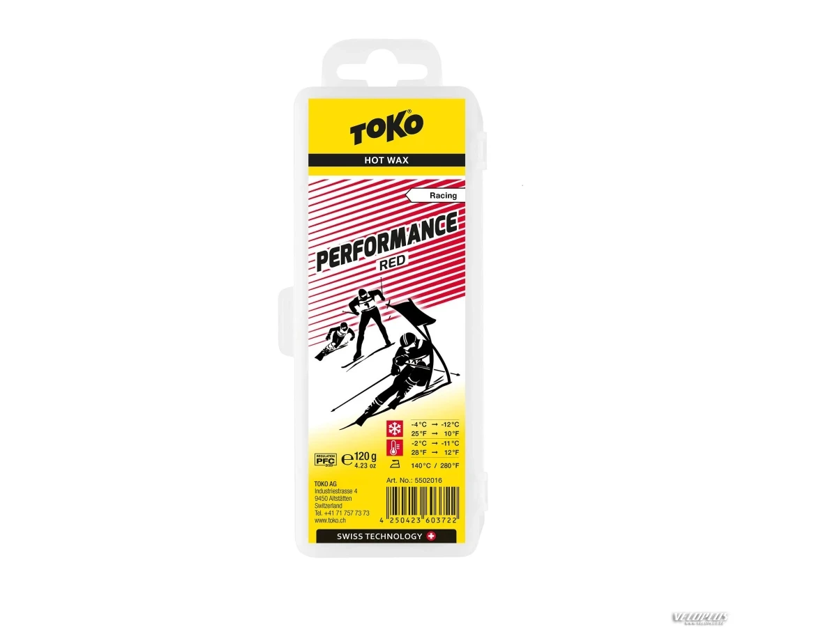 Ski wax TOKO PERFORMANCE RED 2...-11*C 120g