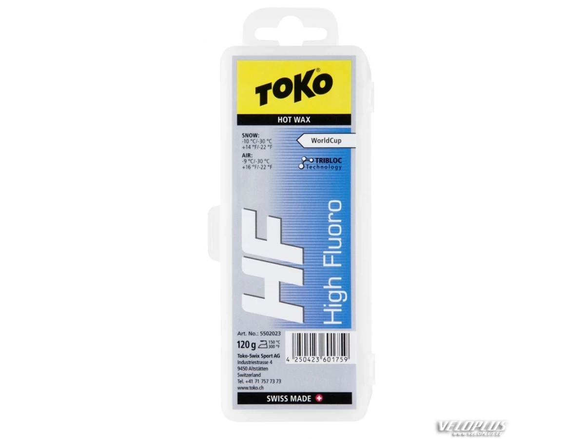Toko ski wax HF Tribloc blue -10 to -30 120g