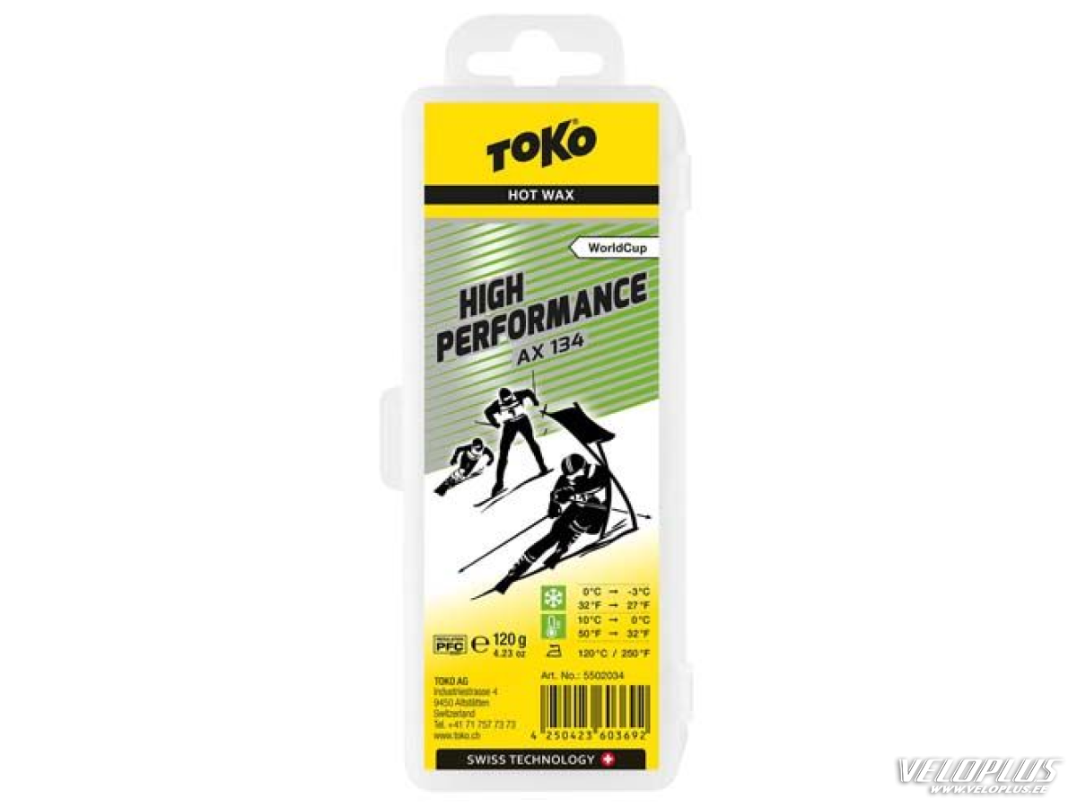 Ski wax TOKO HIGH PERFOMANCE AX134 120g