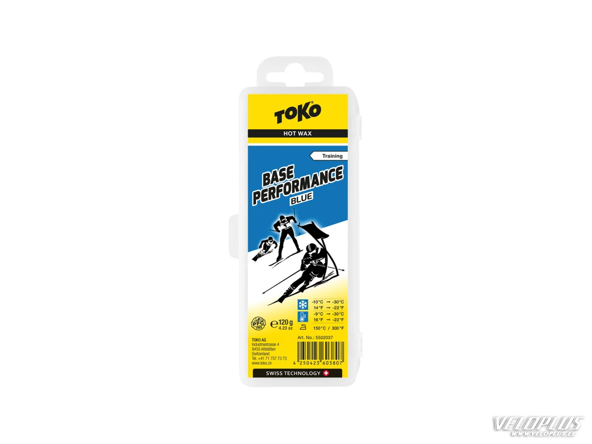 Slīdēšanas vasks TOKO BASE PERFORMANCE zils -9…-30°C 120g