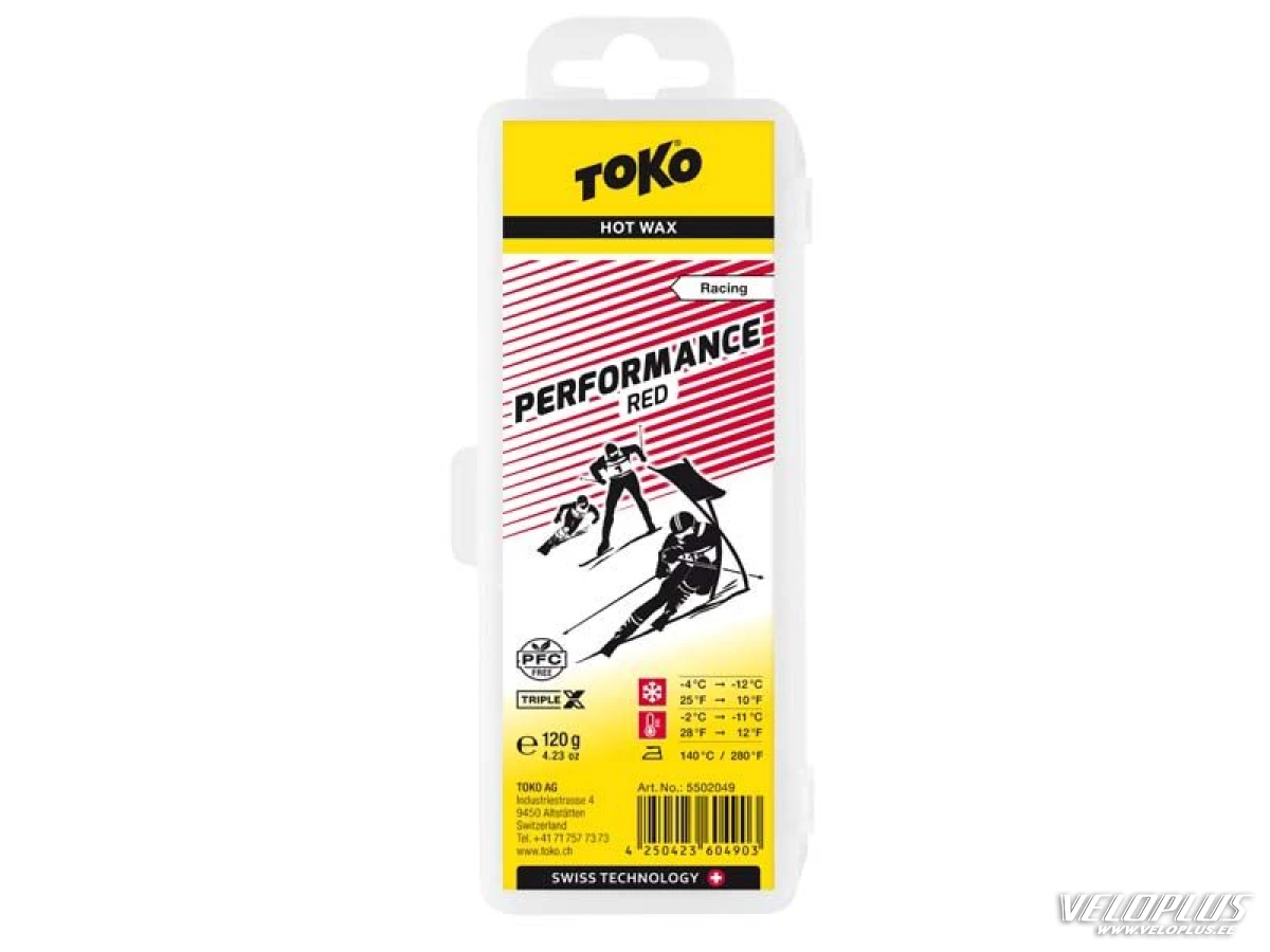 TOKO PERFORMANCE RED HOT WAX -2/-11°C 120g