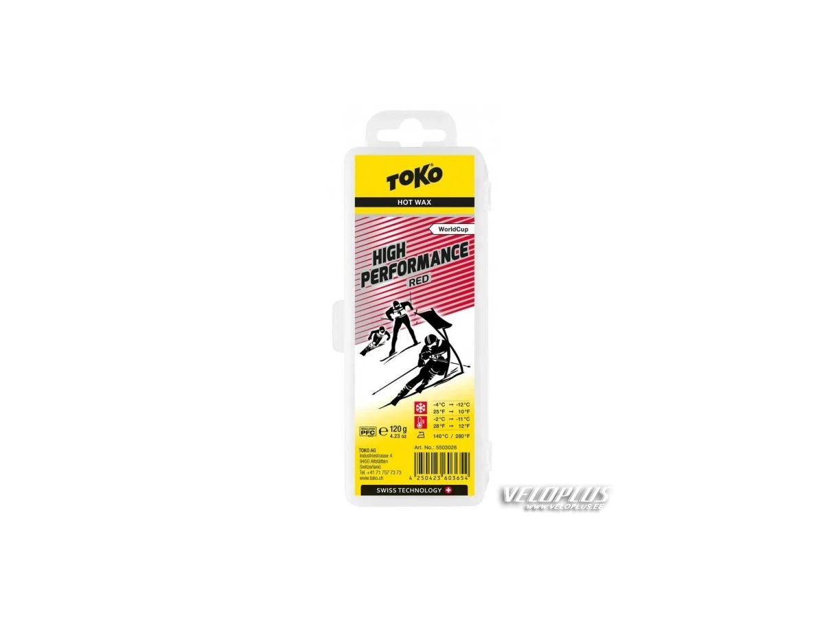 ski wax TOKO HIGH PERFOMANCE RED -2...-11*C 120g