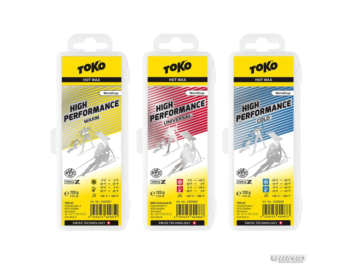 TOKO WC HIGH PERFORMANCE UNIVERSAL red hot wax +2...-16°C 120g
