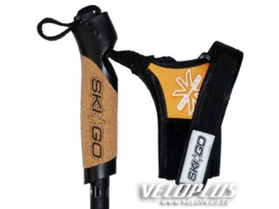 Suusakepirihmad SKIGO PRO suurus S must-kuldne (paar)
