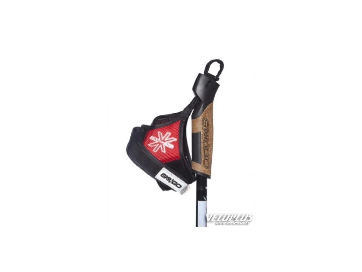 Ski poles straps Ski Go Standard size S black-red (pair)