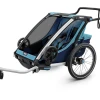 Lastekäru kahele lapsele THULE Chariot Cross 2 (Double), Thule Blue/Poseidon thumbnail 1