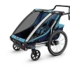 Lastekäru kahele lapsele THULE Chariot Cross 2 (Double), Thule Blue/Poseidon thumbnail 2