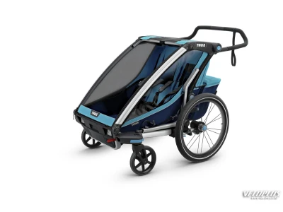 Lastekäru kahele lapsele THULE Chariot Cross 2 (Double), Thule Blue/Poseidon