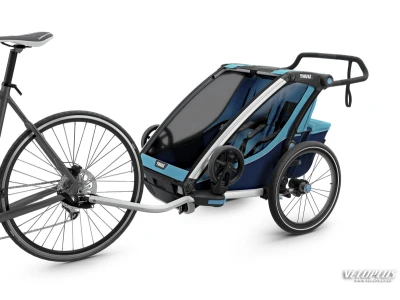 Lastekäru kahele lapsele THULE Chariot Cross 2 (Double), Thule Blue/Poseidon