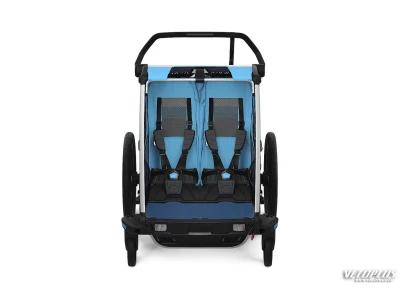 Lastekäru kahele lapsele THULE Chariot Cross 2 (Double), Thule Blue/Poseidon