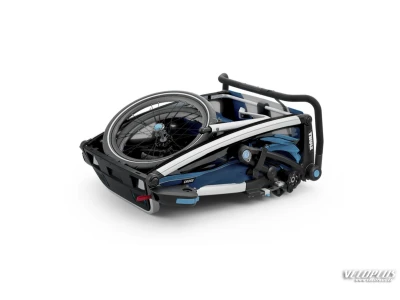 Lastekäru kahele lapsele THULE Chariot Cross 2 (Double), Thule Blue/Poseidon