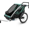 Lastekäru kahele lapsele THULE Chariot Lite 2 (Double), Blue Grass/Black thumbnail 1