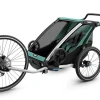 Lastekäru kahele lapsele THULE Chariot Lite 2 (Double), Blue Grass/Black thumbnail 4