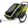 Multisport Trailer THULE Chariot Cab 2 (Double), Chartreuse/Dark Shadow thumbnail 1